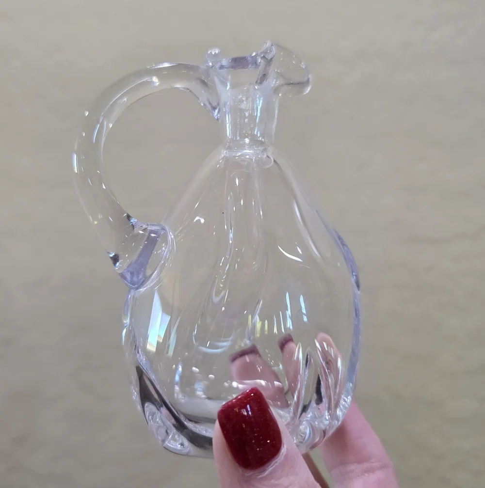 Vintage Crystal Cruet Set vintage mid